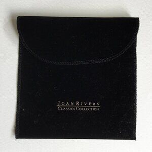 Joan Rivers Black Velvet Jewelry Envelope Square Dust Bag Pouch